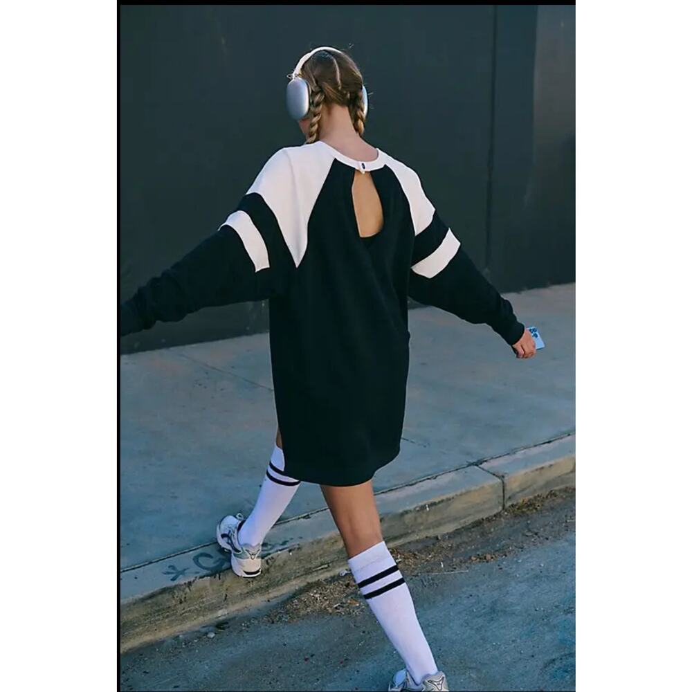 FP Movement Free People Heritage Sport Dress M Oversized Sweatshirt Gorpcore - Picture 2 of 12